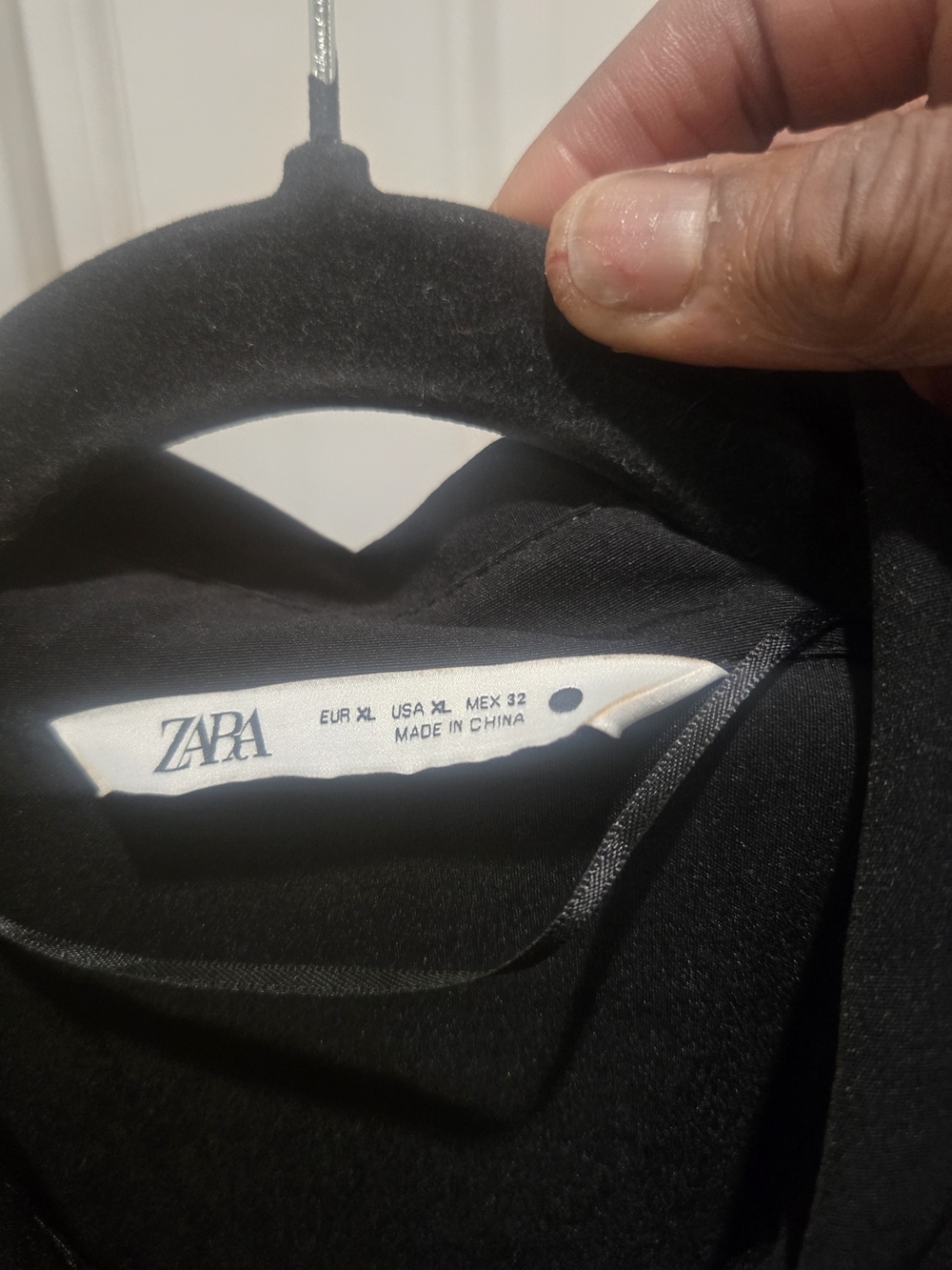 ZARA Black Button-Front Long Sleeve Shirt Dress Size XL EUC - Picture 6 of 10